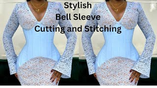 How to cut and sew a Stylish Bell Sleeves [upl. by Pendleton]