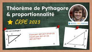 CRPE 2023  Théorème de Pythagore et proportionnalité [upl. by Aila]