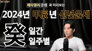 메타명리 준쌤 2024년 갑진년 癸일간 일주별 신년운세 [upl. by Retsbew]