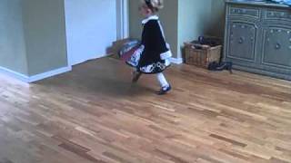 AMs 1st irish dance in new dress age 3 [upl. by Eirased282]