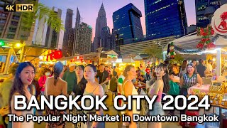 🇹🇭 4K HDR  The Best Night Market in Downtown Bangkok 2024  Jodd Fairs Rama 9 [upl. by Hyacintha]