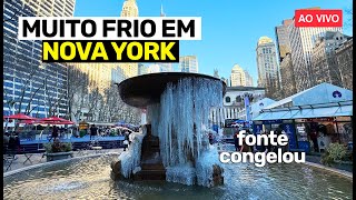 🔴 Nova York ao vivo Inverno congelante em Nova York [upl. by Lenoil]