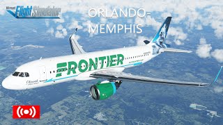 Microsoft Flight Simulator 2020 Orlando to Memphis F9 1123 A320Neo [upl. by Kassel433]