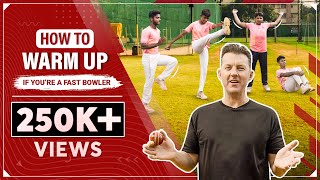 HOW TO WARM UP IF YOURE A FAST BOWLER I CRICKET COACHING MASTERCLASS I BRETT LEE TV [upl. by Eninej]