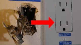 2 Prong Receptacle Circuit Replaced by GFCI and Grounded Receptacles per 2020 NEC [upl. by Llenrev]