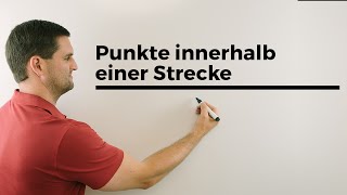 Punkte innerhalb einer Strecke bei Geraden und Ebenen Vektorgeometrie  Mathe by Daniel Jung [upl. by Rhine258]