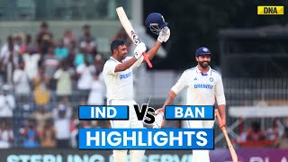 IND vs BAN Highlights 1st Test Day 1 Ashwins Century Helps India Reach 3396 vs Bangladesh [upl. by Nyluqcaj39]