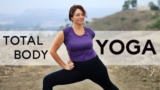 1 Hour Total Body Yoga Workout for Flexibility and Strength  Fightmaster Yoga Videos [upl. by Worth]