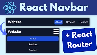 Responsive Navbar in React using React Router  Beginner Tutorial [upl. by Paquito]