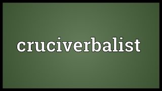 Cruciverbalist Meaning [upl. by Ennaid591]