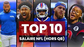 Le premier touche près de 2 millions par match  Top 10 des salaires NFL [upl. by Esiuqram]