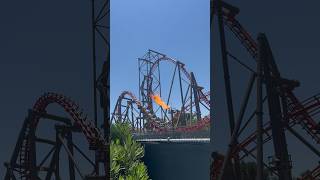 X2 On Fire  Six Flags Magic Mountain [upl. by Nonnahsal]