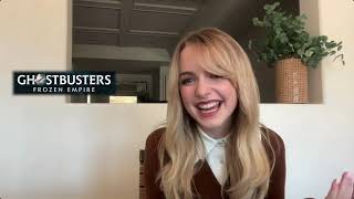 Mckenna Grace Talks Ghostbusters Frozen Empire Working With Legends [upl. by Eidnalem786]