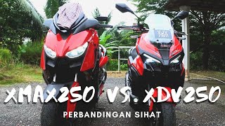 Perbandingan XDV 250i vs XMAX 250 WMOTO YAMAHA 250 i [upl. by Halfdan470]