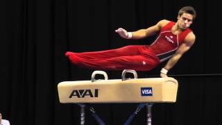 Sam Mikulak  Pommel Horse  2012 Visa Championships  Sr Men  Day 1 [upl. by Acinej]