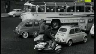 Da Rai storia cento allora il traffico a Roma anno 1961 1 parte [upl. by Dnomal]