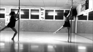 Pole dance beginner routine clip  Aryanna and Sheila [upl. by Zoa]