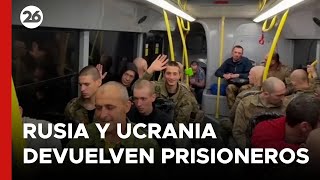 Rusia y Ucrania devolvieron cada uno 90 prisioneros de guerra [upl. by Hamimej]