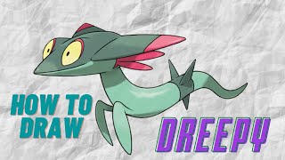 HOW TO DRAW DREEPY POKEMON EASY TUTORIAL [upl. by Landes]