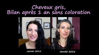 Cheveux gris bilan après 1 an sans coloration [upl. by Kcerred]