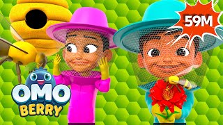 Busy Bee Song  More OmoBerry Learning Songs  Save The Bees Song amp Science Songs For Kids [upl. by Akkim]