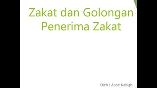 Zakat dan Golongan Penerima Zakat [upl. by Eloccin]