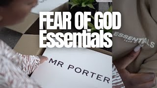 Mr Porter Unboxing  FEAR OF GOD TRACKSUIT  LogoFlocked CottonBlend Jersey In Camel [upl. by Schacker533]