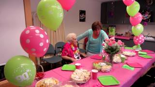 Grandmas Grand Entrance to her Surprise 90th Birthday party [upl. by Noryd]