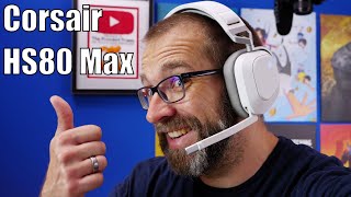 Corsair HS80 Max review  max sound mixed mic [upl. by Meisel]