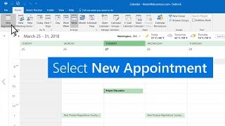 Create appointments and meetings in Outlook [upl. by Ellary]