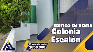 💛👉🏢EDIFICIO EN VENTA UBICADO COLONIA ESCALON [upl. by Nahsaj687]