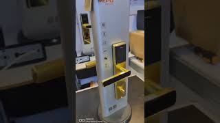 Hotel RF Card lock in gold colormcpolock hotellock mifarelock lockfactory [upl. by Zat222]