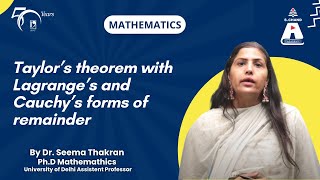 Taylor’s theorem with Lagrange’s and Cauchy’s forms of Remainder  Mathematics  S Chand Academy [upl. by Kusin]