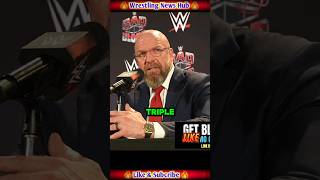 Triple H🔥Big News✅wwe wwewrestler wrestlingnews tripleh wweraw wrestling [upl. by Atterrol975]