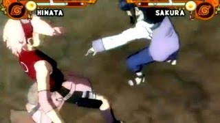 Naruto Shippūden Ultimate Ninja 5 PS2 Hinata vs Sakura [upl. by Pasho518]