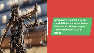 Concorso Ufficio del Processo Ministero Giustizia  3946 posti [upl. by Nylecsoj204]