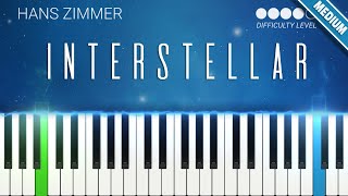 Interstellar Main Theme  Hans Zimmer  INTERMEDIATE Piano Tutorial [upl. by Heid]