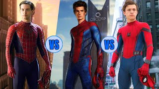 Who Is The Best SpiderMan  Tobey Maguire vs Andrew Garfield vs Tom Holland [upl. by Ecertal]