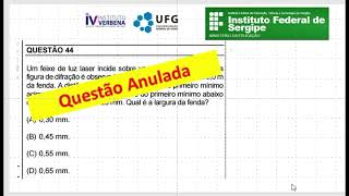 IFS QUESTÃO Q44  Concurso para Professor de Física  Instituto Verbena [upl. by Oinotna746]