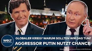 TUCKER CARLSON quotNiederlage Russlands unmöglichquot  TrumpFreund gibt Putin Plattform für Propaganda [upl. by Areyk]