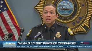 Tampa police discuss details of street takeover near convention center [upl. by Haldes]