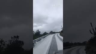 Cae nieve en carreteras de Caldas tras fuerte oleada de calor por el fenómeno de El Niño [upl. by Elicia]