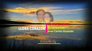 Llora Corazón Los Visconti Karaoke [upl. by Donn360]