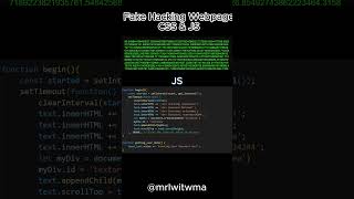 Fake Hacking Webpage with HTML CSS amp JS [upl. by Rodie]