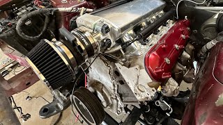 LS Swap Cadillac CTS mounting the engine [upl. by Herculie950]