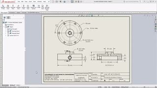 SolidWorks Sheets Drawing Views and Dimensioning [upl. by Mihalco]