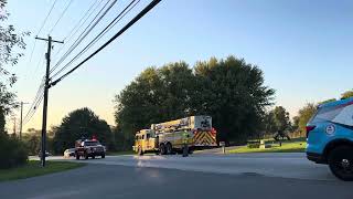 Alert Fire Company Tower 45 responding to a Fire Alarm in Honey Brook Township [upl. by Patricia]