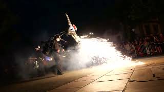 Les Tambours de feu de Deabru Beltzak pour le final des fêtes de la Saint Jean à SaintJeandeLuz [upl. by Irrej]