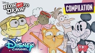 Disney Cartoons Come to Life  Compilation  How Not To Draw  disneychannel [upl. by Enyedy]