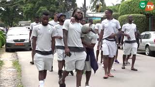 Elim Mondial Qatar 2022  La visite du Ministre des Sports après la Marche des Joueurs [upl. by Ised]